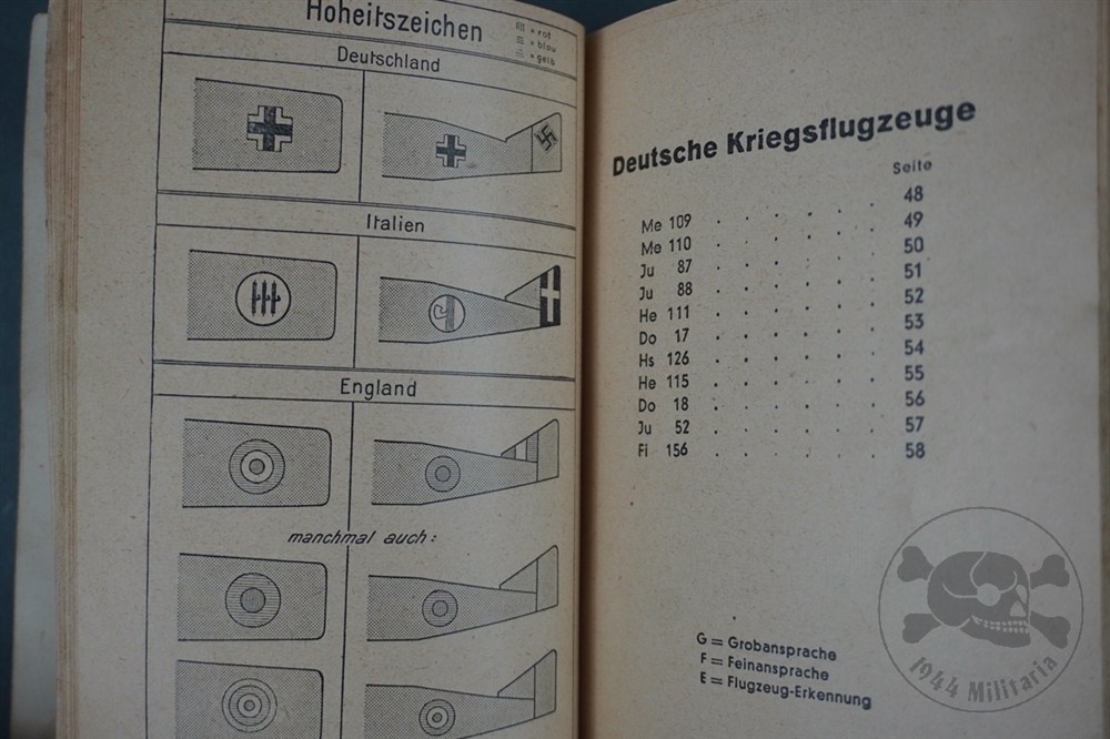 Original German WWII “Kriegsflugzeuge” Aircraft Recognition Book