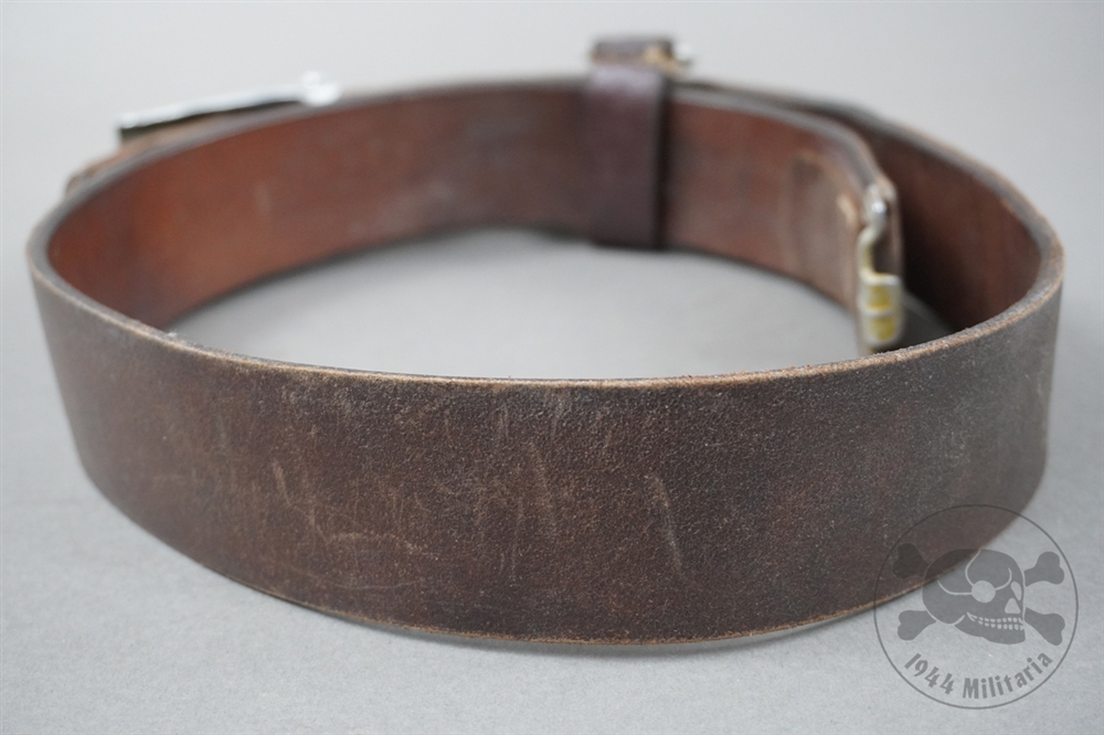 Original German WWII Luftwaffe EM/NCO Brown Leather Combat Belt