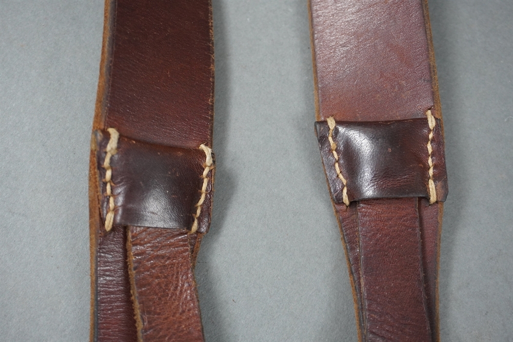 Original German WWII Leather Combat Y-Straps