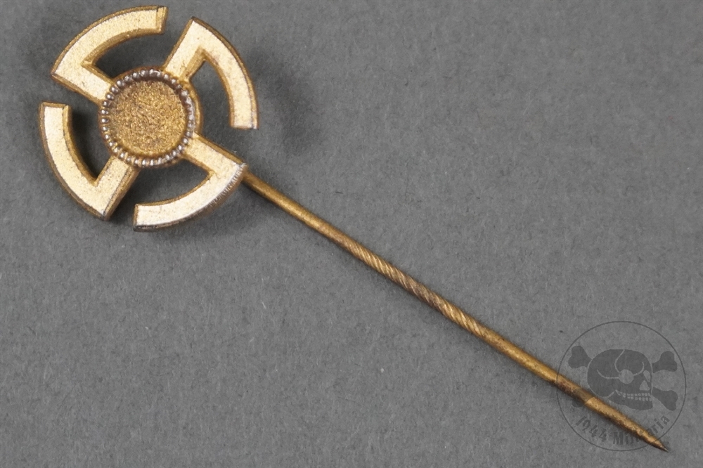 Original German WWII Sunwheel Hakenkreuz Stickpin